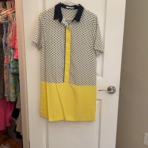French medium color block dress